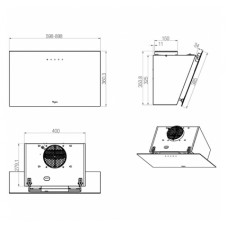 Hota decorativa Whirlpool AKR 039 G BL 80cm